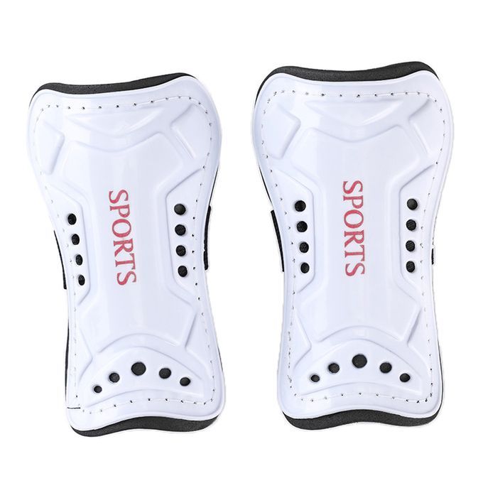 1 Pair Football Shin Pads Soccer Guards Sports Leg Protector White