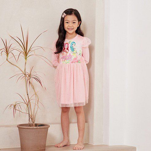 Secret Jouju Girl's Flora Peach Dress