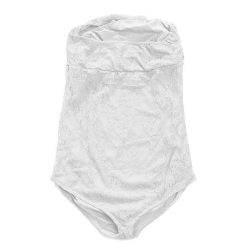 Maternity Lace Rompers For Pregnancy Photography Props Pregnant Women Photo Shoot Lace Jumpsuit Dress Clothes Fotografia(#Beige)