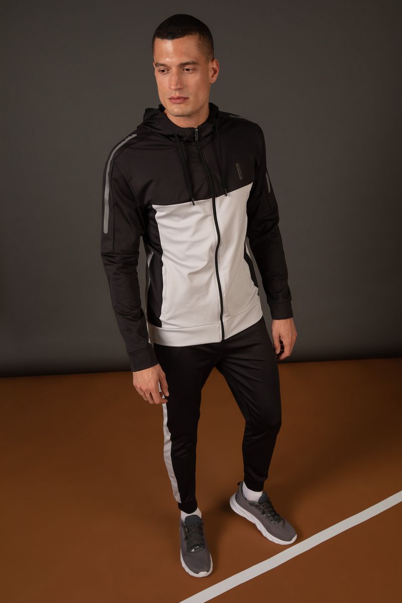 Man - Slim Fit Knitted Bottom Jogger-Black