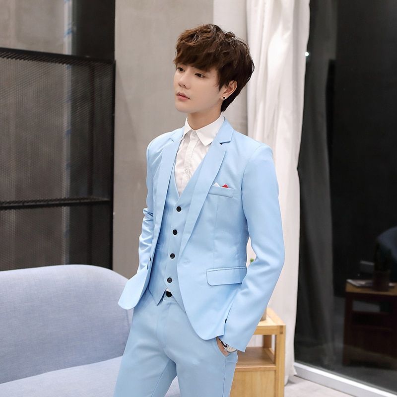 Male Formal Suit Student Suit Teenager Student Host Suit Dress Male-As Shown In Figure