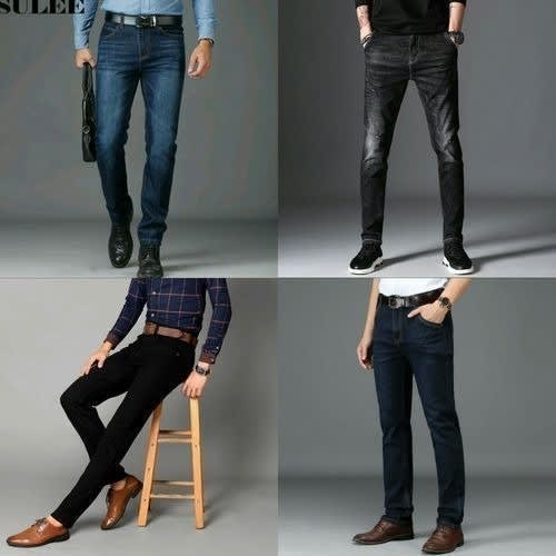 Four Pieces High Quality Smart Jeans- Multicolor