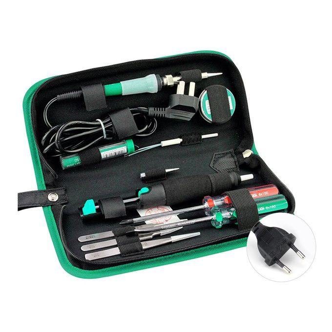 LA101312 12PCS Electric Soldering Iron Set With Screwdrivers Tweezers Tin Wire