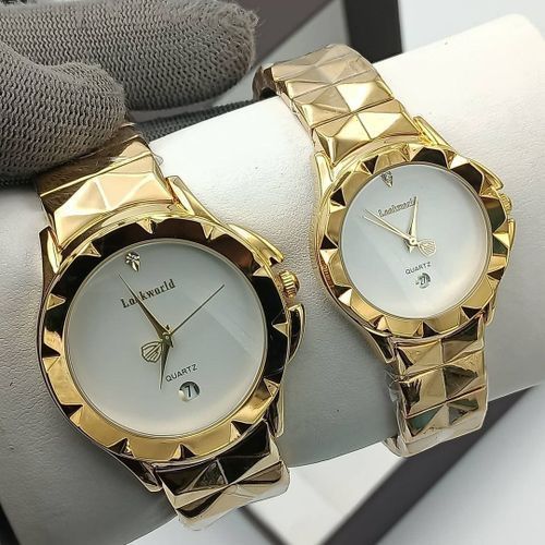 Quality/Non Rusting Couple's Gold Watch For Classy Couples