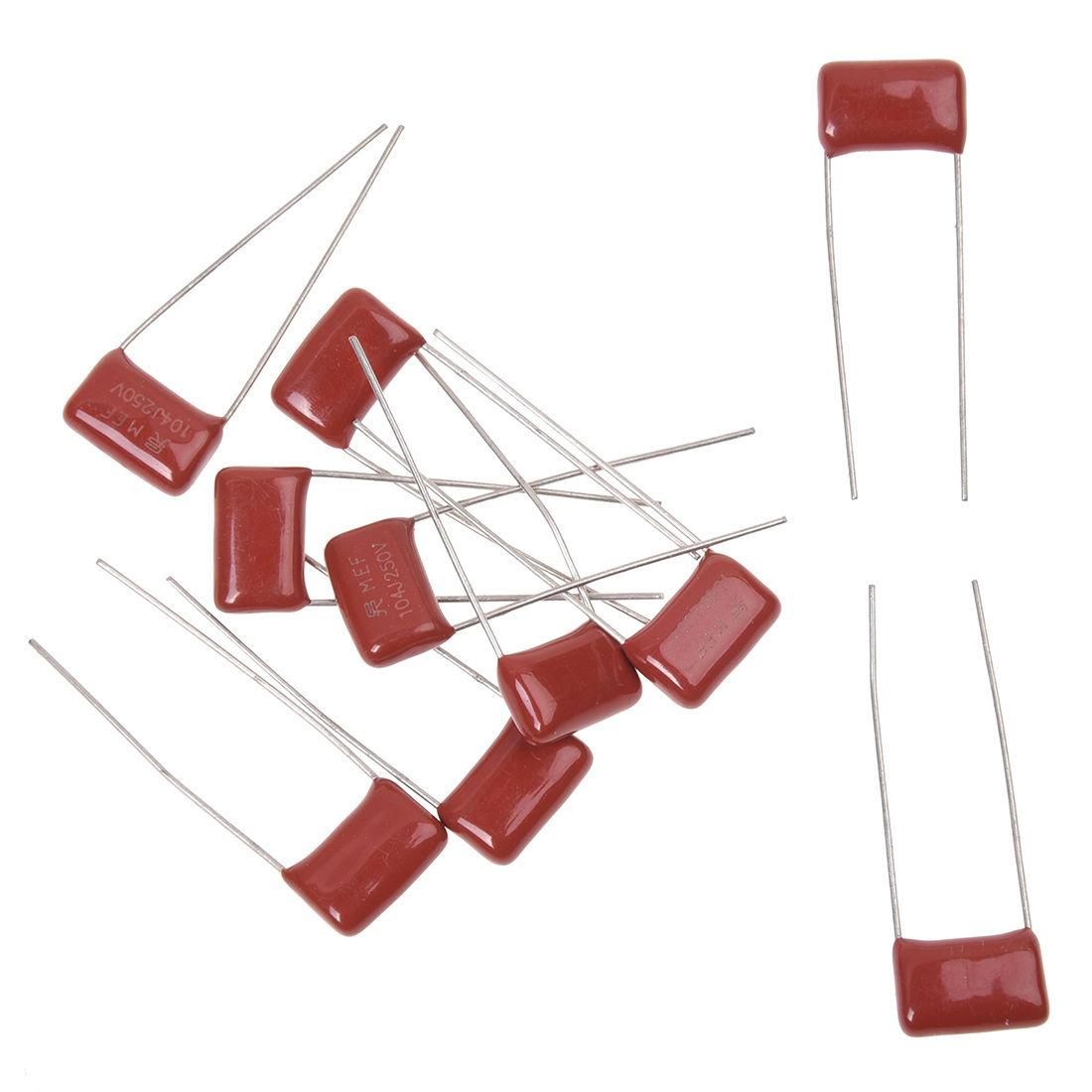 250V 0.1uF 10% Metallized Polyester Film Capacitors 10