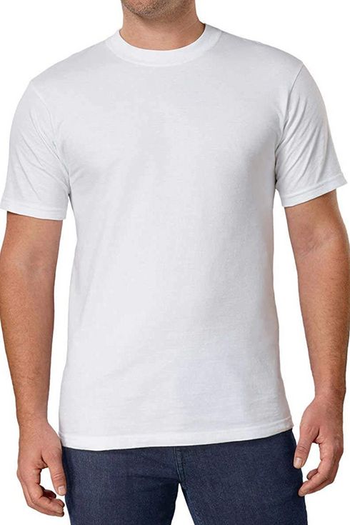 Premium White Unisex Plain Tee Polo(round Neck)