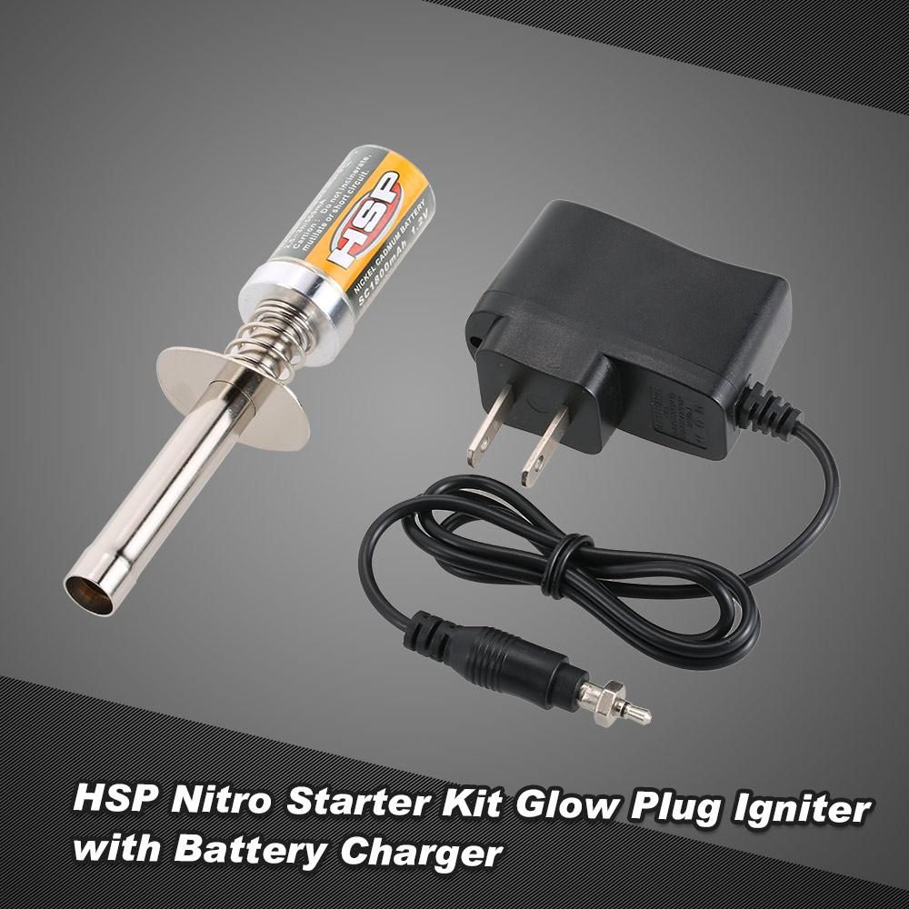 Goolsky HSP Nitro Glow Plug Igniter for HSP RedCat Nitro Powered 1/8 1/10 RC Car Buggy Truck Model Plane