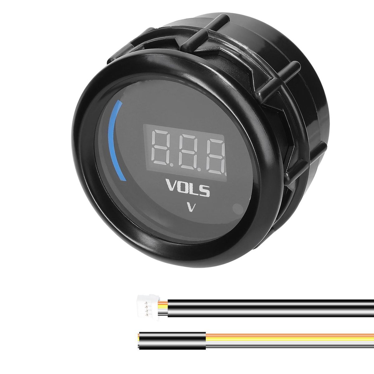 52mm Voltmeter Voltage Gauge Car Digital Meter LED Display 8-18V with Alarm Function for Car Truck Motorcycle