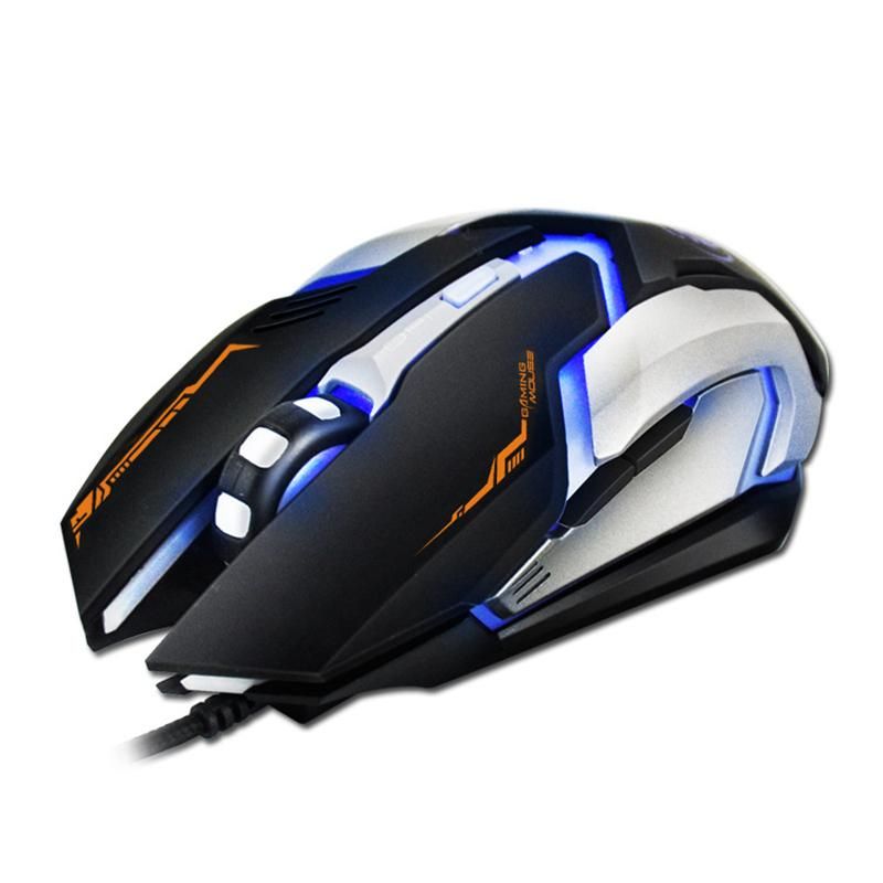 iMice Gaming Mouse Ergonomic Wired Mouse 6 Keys LED 2400 DPI Programmable Mouse Game Mice Silent Mouse with Backlight for PC Laptop