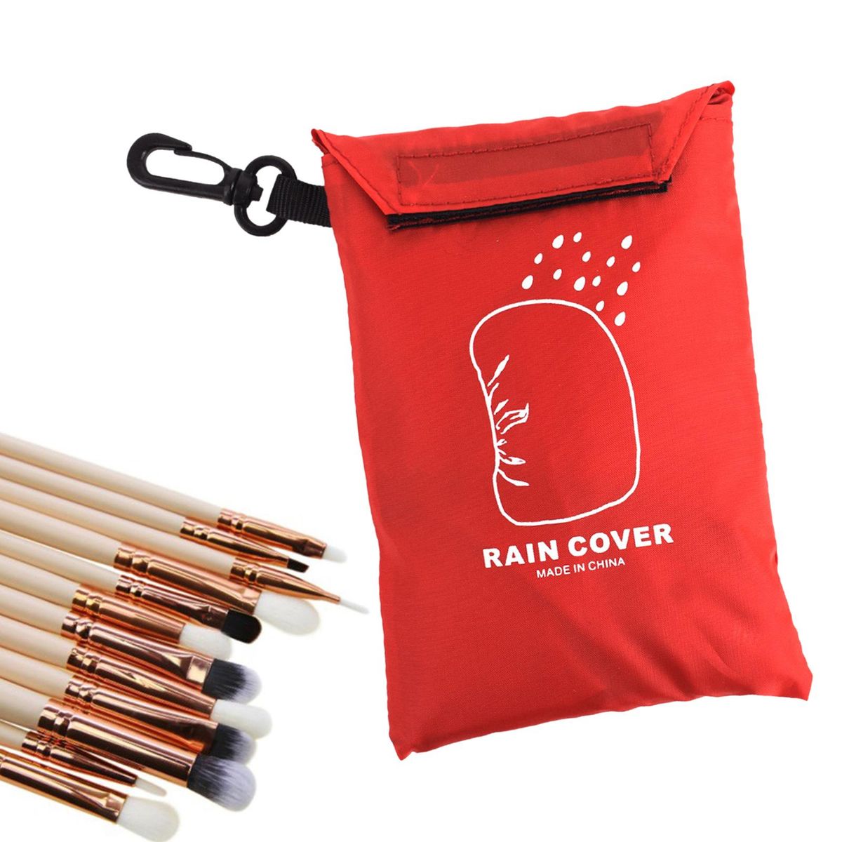 Portable Travel Rain Cover Storage Bags Men Buckle Red