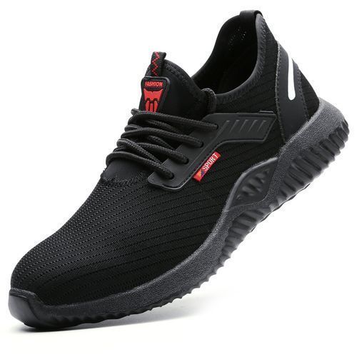 Mens Wear-resisting Big Size Shoes Males Non-slip Stab Proof Shoes Black