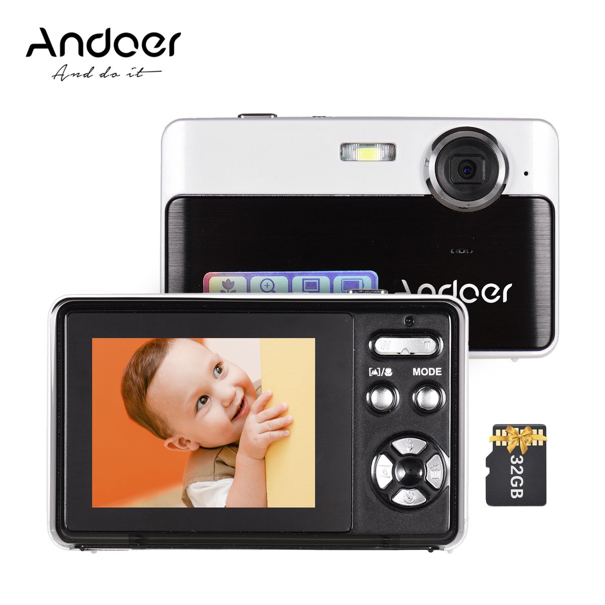 4K  Digital Camera Video Camcorder 48MP 2.4 Inch IPS Screen