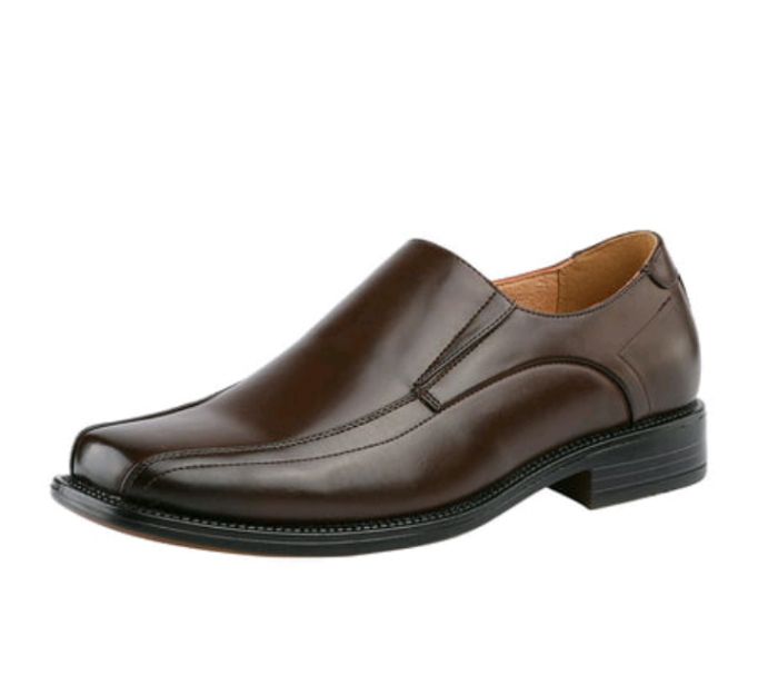 Zriang Men Leather Slip On Shoe In Dark Brown