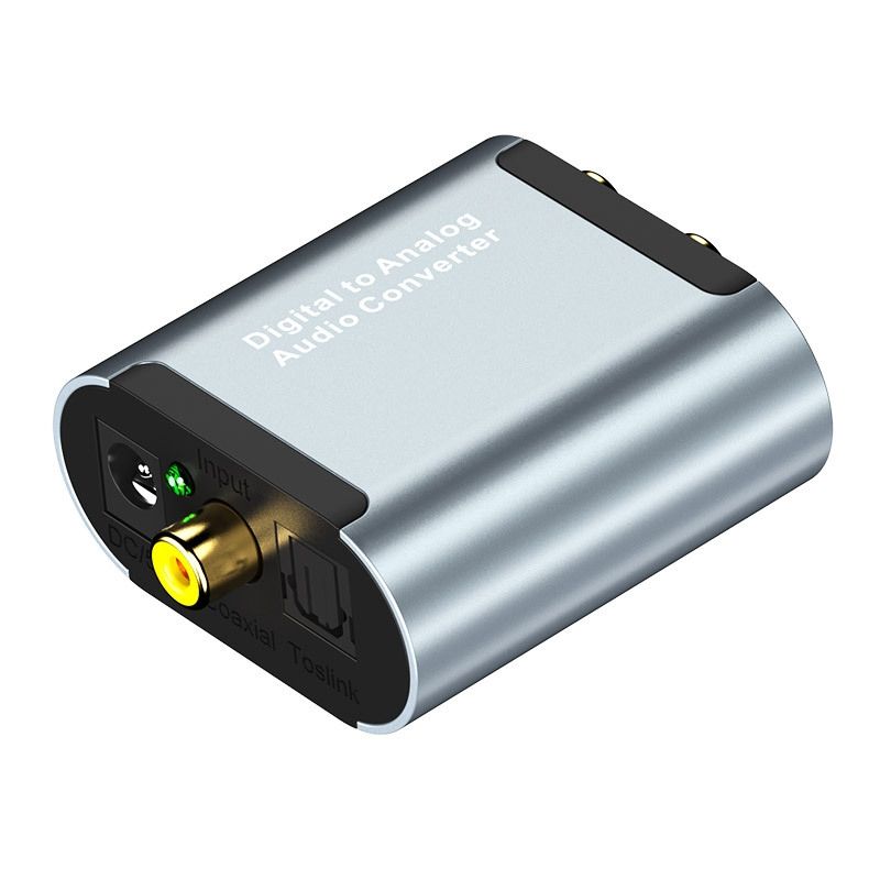 Digital To Analog Audio Converter With Fiber Optic+USB Cable