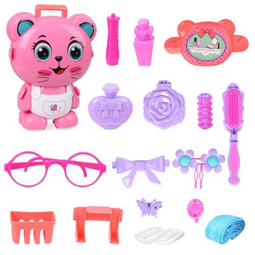 Kids Pretending Doctor's Playing Set Case Education Kit Boys Girls Toy Pink Kitty