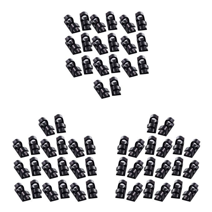 60 Pieces Self Adhesive Wire Tie Cable Clips Clamps Holder For Car