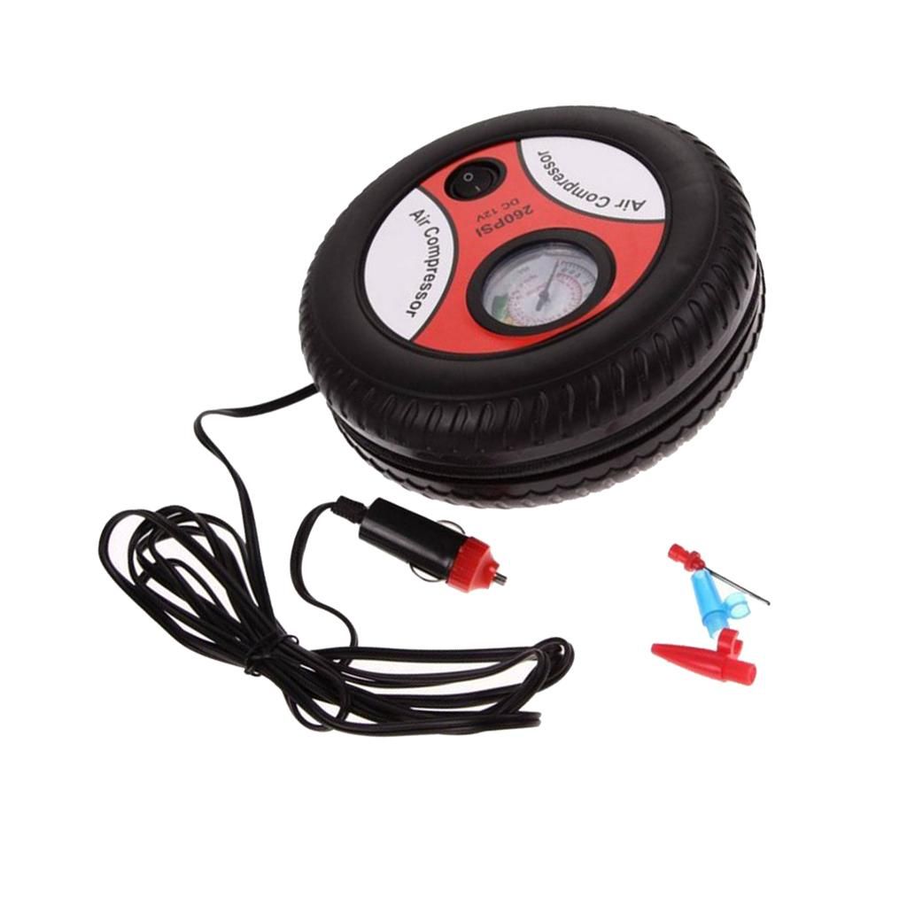 260PSI DC 12V Portable Mini Tire Inflator Air Compressor Car Automatic