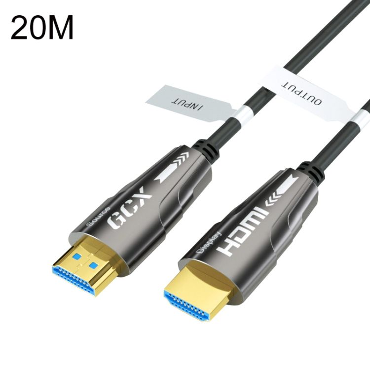 HDMI 2.0 To HDMI 4K Optical Cable, Cable Length: 20m 20m(Grey)