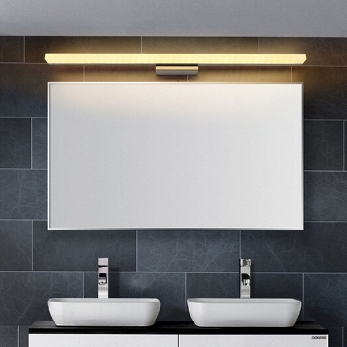 7W Modern Bathroom Wall Mirror Front Light LED Lighting Waterproof Anti-fogging Warm White Warm White