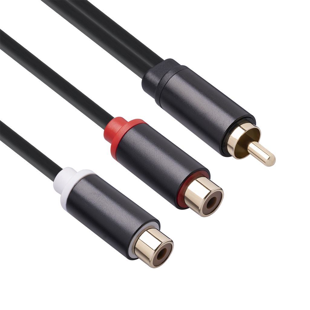 RCA Male To Dual RCA Female Audio Adapter Cable