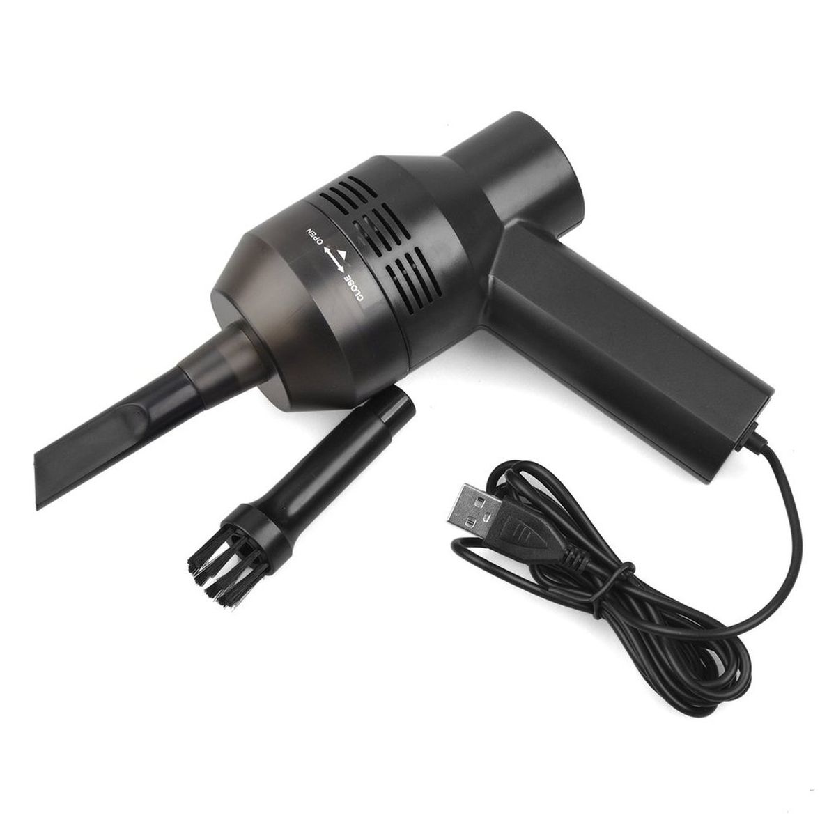 OR Portable USB Vacuum Cleaner Camera Dust Blower For Pet Laptop Keyboard-black