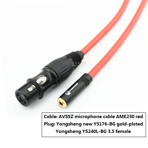 1Pcs Gold-plated 3.5 Earphone Female Jack To XLR Female SLR