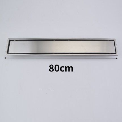 Gold Floor Drain With 304 SUS Brush, Concealed Long Linear