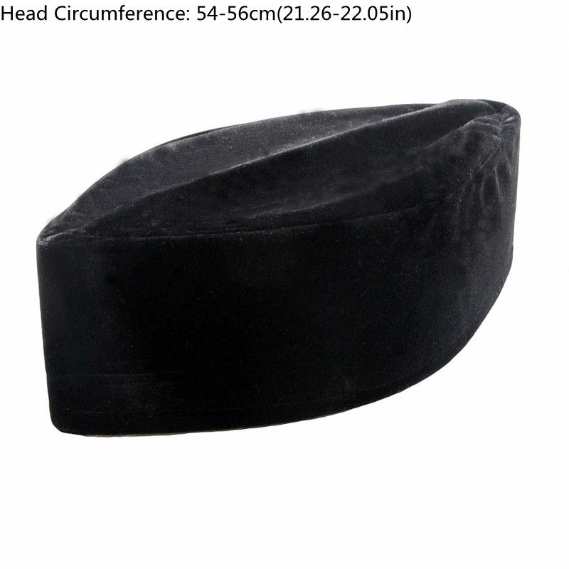 Muslim Men Velvet Black Kufi Hat Islamic Turkish Takke Prayer Cap Bonnet Turban-S