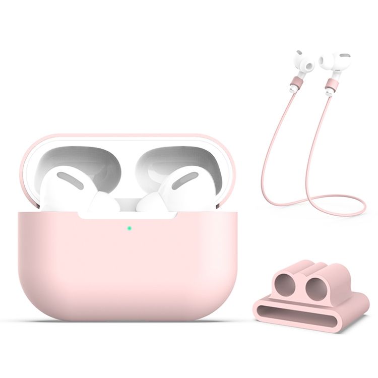 3 In 1 Silicone Earphone Case For AirPods Pro