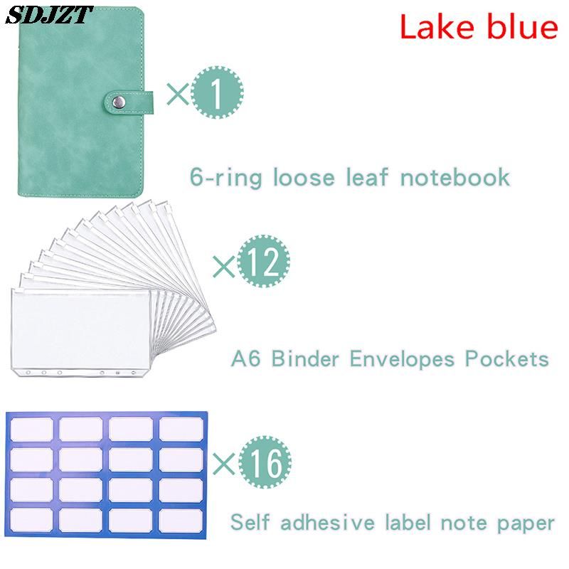 1 Set X Planner Binder Budget Planner Cash Envelope Binder With Budget Envelopes A6 Pocket PU Material & Plastic A4