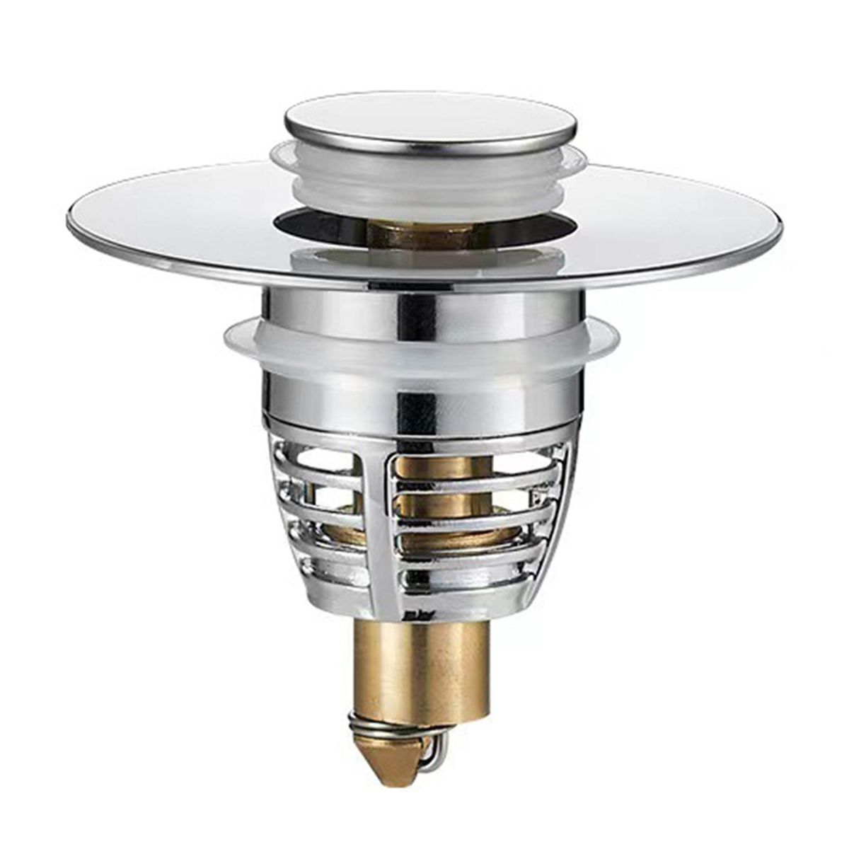 Drain Hole Cover Stainless Steel Sink Plug with Strainer Easy Install Stainless Steel