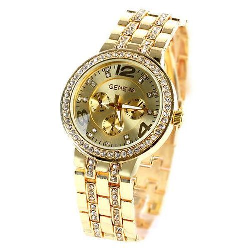 Full Steel Unisex Wristwatch - GOLD