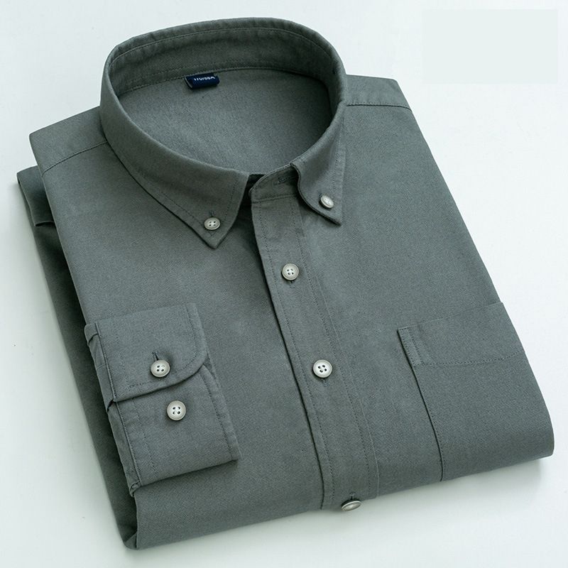 Flannel Men's Plain Green Shirt