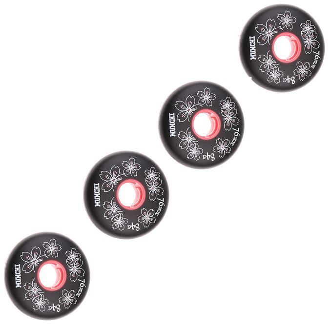 4 Pieces Inline Roller Hockey Fitness Skate Replacement 76mm Black