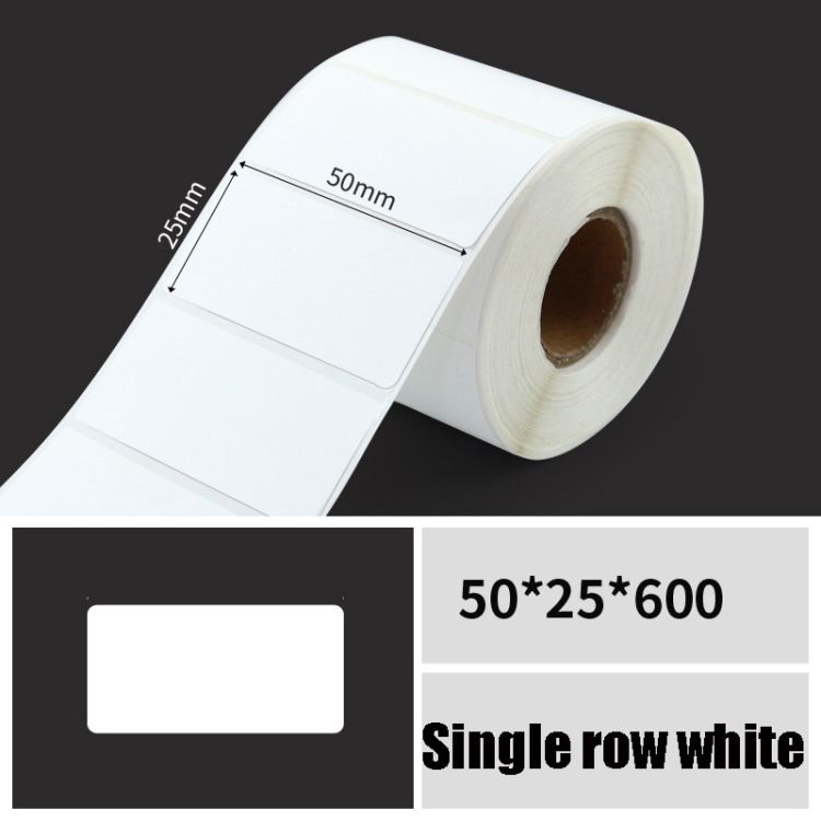 Label Hine Printing Paper, Size: 50x25mm White