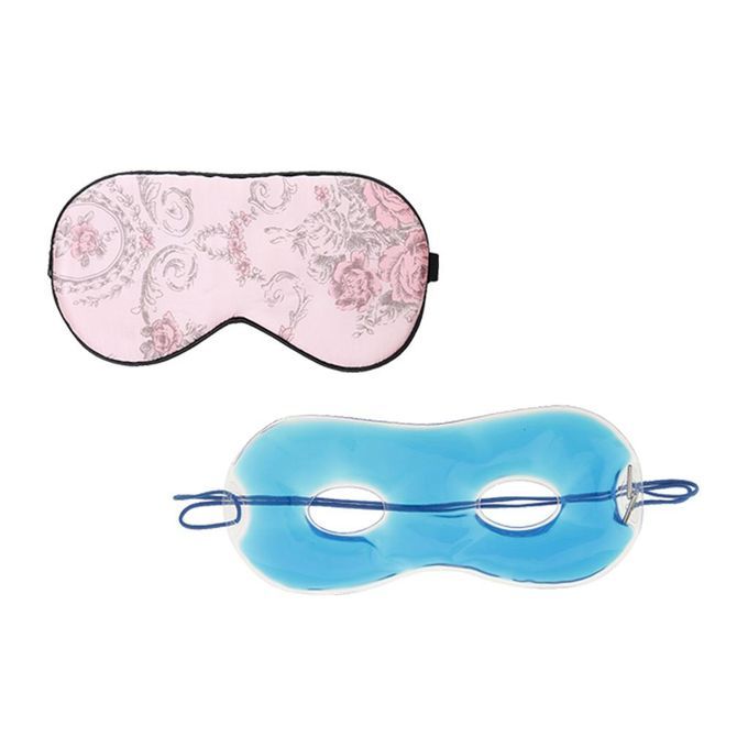 2pcs Silk Travel Sleeping Eye Mask Hot Cold Cooling  Sleep Eye