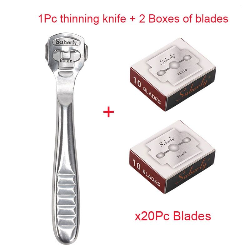 Leather Edge Skiving Thinning Tool Silvery Skiver Beveler DIY Trimming Tools Professional Shovel Leather  With 10 Blade