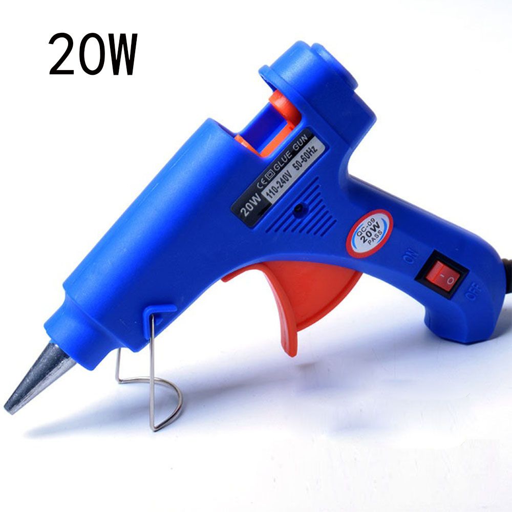 20W High Temperature  Gun Electric Aluminum Nozzle Heating Wax Hot Melt  Gun DIY Hand Tool For 7mm