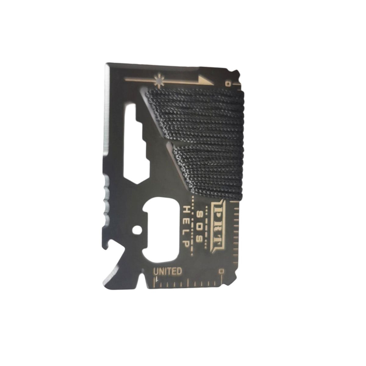 Card Tool Tiny Pocket Camping Gear Multifunction Card Black