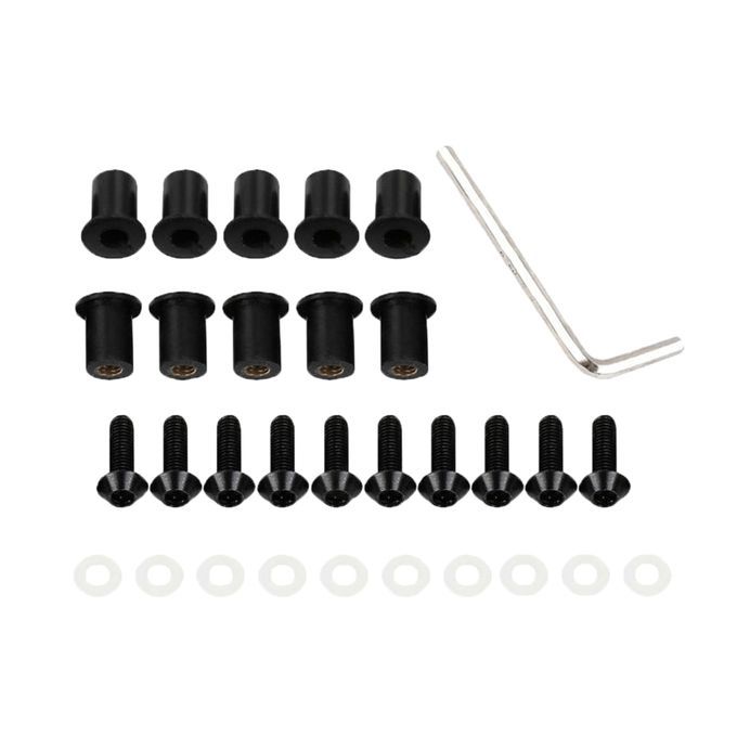 10 Pieces Universal Windscreen Windshield Bolts Screw Kit M5 5mm Green