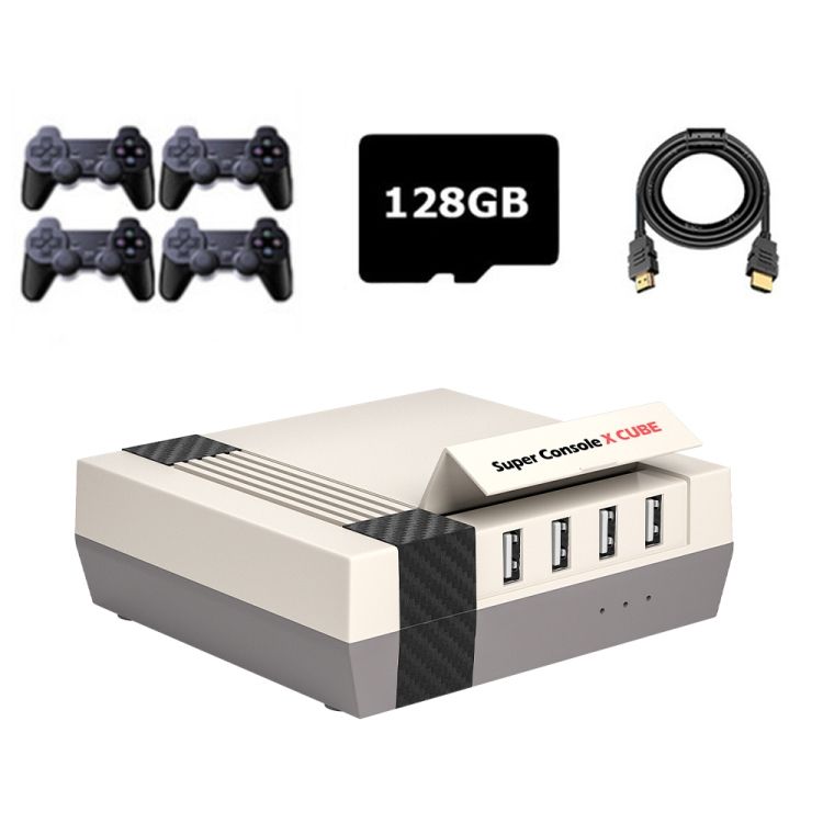 R Console X Cube Wireless Game Console 128G 410000+ Games 4 Handles