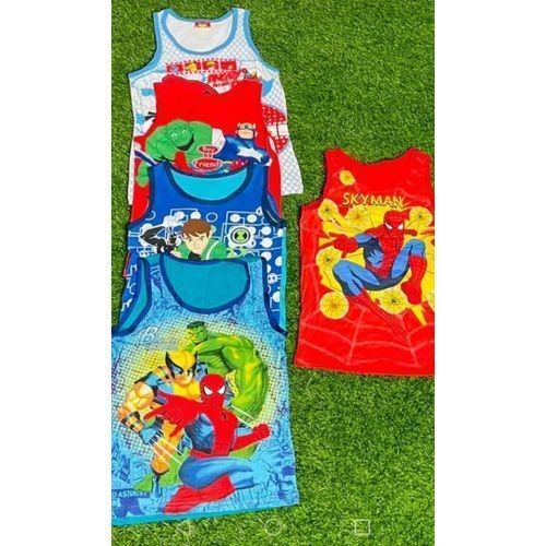 Boys' Cartoon Character Singlet, 6pieces