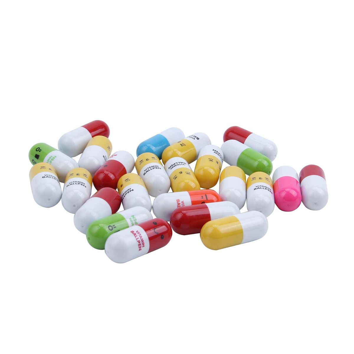 24pcs Vitamin pill Ballpoint Pen, Novelty Retractable Gift