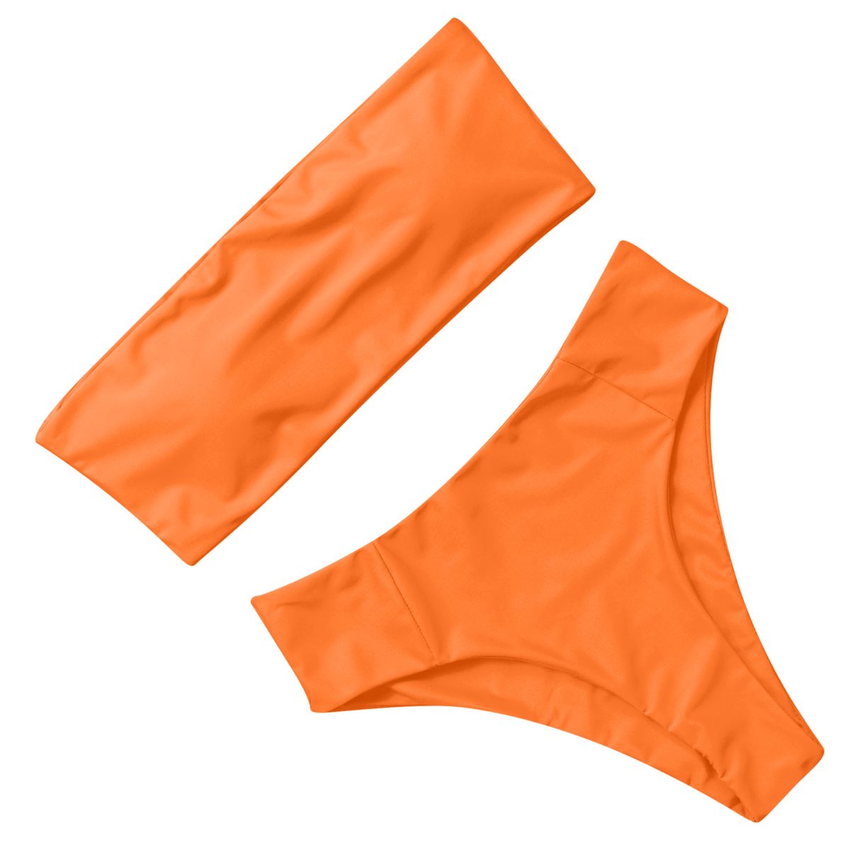 Floral Bikini Set Swimsuit Mujer High Waist Bathing Suit Swimwear Women Push-Up Leaf Bandeau Brazilian Biquini B1663OR KIP