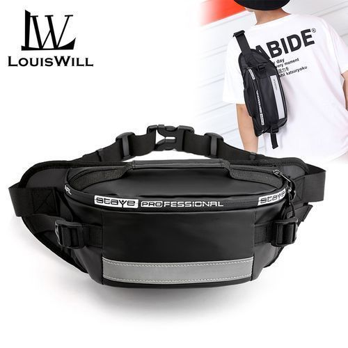 LouisWill Men Fashion Nylon Crossbody Sports Waist Packs