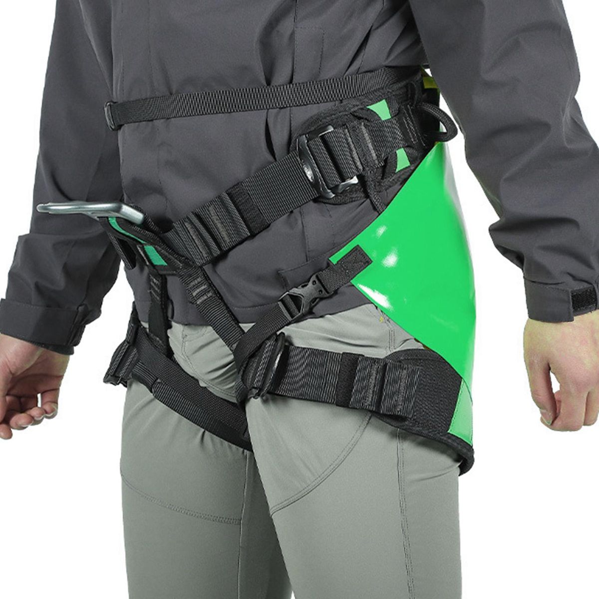Rock Climbing Safety Harness Seat Cushion Breathable Green