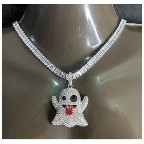 Iced Out Cuban Tennis Chain With Pendant
