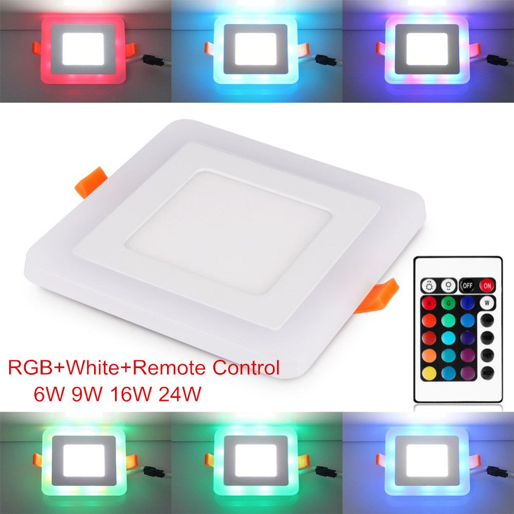 SEACAT New Arrived 6W 9W 16W 24W Square RGB LED Panel Light
