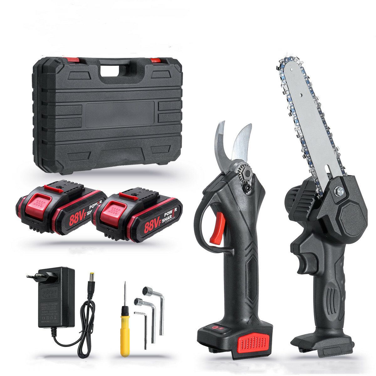 2 IN 1 Cordless 6Inch Electric Chain Saw And 30mm Electric