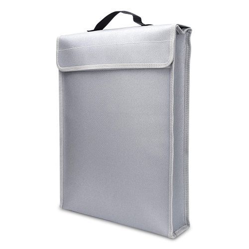 Portable Fireproof Document Bag Holder Pouch Home Office